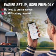 LABART TP904 450 ft Wireless Meat Thermometer with 2 Probes with Bluetooth Smoker Thermometer for Chicken Steaks Poultry